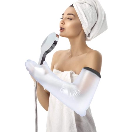 Cast Waterproof Cover Arm Adult  Reusable Cast Protector for Full Arm Shower Bath  Hands  Wrists  Elbow  Fingers  Burns  Watertight Seal to Keep Wounds Dry