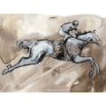 thumbnail image 2 of Parker, Jennifer Paxton 32x25 Black Ornate Wood Framed with Double Matting Museum Art Print Titled - Off to the Races II, 2 of 4