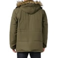thumbnail image 3 of INSPIRE CHIC Men's Winter Warm Coat Fleece Lined Thicken Hooded Parka Jacket S Dark Green, 3 of 6