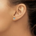 thumbnail image 3 of Auriga 14k White Gold December/Blue Topaz Stud Earrings for Women(L- 6mm, W- 4mm), 3 of 6