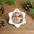 thumbnail image 2 of State Ornament – Ceramic Christmas Decoration with Name – Vintage Holiday Keepsake Featuring Icons of Utah State Themes & Landmarks – Ceramic Snowflake Ornament&nbsp;192OR44, 2 of 5