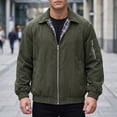 thumbnail image 2 of Men's Jackets Solid Color Lapel Zipper Casual Windbreaker 3 Pockets Jeans Jackets Trucker Coat, 2 of 5