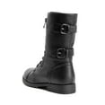 thumbnail image 2 of BURUDANI Women's Ankle Bootie Winter Lace up Mid Calf Military Combat Boots, 2 of 6