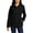 Deep Black, variant on Womens Tech Rain Jacket with Adjustable Hood Waterproof Fabric