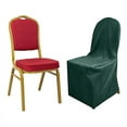thumbnail image 5 of BalsaCircle 10 Hunter Green Solid Solid Polyester Banquet Chair Covers Slipcovers, 5 of 8