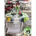 thumbnail image 4 of Outdoor Tablecloth with Umbrella Hole and Zipper, St. Patrick's Day Round Table Cloth 60 Inch Waterproof Tablecloth, Cat Beer Green Clovers Buffalo Plaid Picnic Table Cover for Patio Camping, 4 of 7