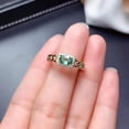 thumbnail image 3 of Adjustable Copper Ring For Women, Electroplated Emerald Fashion Ring, Gold Tone, Perfect Gift For Her, 3 of 5