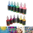 thumbnail image 1 of Art Paint, 12 Color Ink Paint Safe Convenient Cleaning  for Art Crafts for Festival Wall, 1 of 7