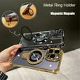 thumbnail image 6 of Compatible with iPhone 13 Pro Max Case for Metal Ring Kickstand,[Military Grade Drop Protection] Four Corners Shockproof Bling Durable Slim Stand Case for iPhone 13 Pro Max(Gold), 6 of 7