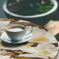 thumbnail image 3 of Ambesonne Vintage Floral Fitted Round Tablecloth, Magnolias Botanical, 40"- 44" Diameter, Pale Coffee and Ivory, 3 of 5