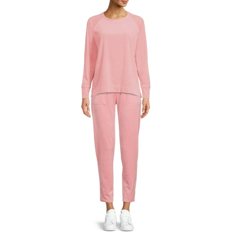 Time and Tru Women s Velour Lounge Pants Walmart