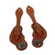 thumbnail image 5 of Correa de Espolón de Caballos, 1 par versátil de cuero de cuero de vaca ajustable correa espoleta de espolón con hebilla para equipos de protección de atrenamiento de Caballos, 5 of 7