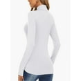 thumbnail image 4 of Women's Turtleneck Long Sleeve Shirts Casual Basic T Shirts Lightweight Base Layer Solid Slim Fit Tops, 4 of 6