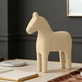 thumbnail image 4 of Mnhhatv Large Wooden Horse Sculpture Home Decor for Living Room TV Cabinet Tea Table Display Minimalist Modern Style with Smooth Lines and Calm Colors for Shelf Table Office Accent and Art Collection, 4 of 6