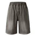 thumbnail image 5 of Sopiago Baggy Jean Shorts Men, Y2k Jorts Cargo Ripped Elastic Waist, Mens Denim Shorts Comfy Casual Streetwear Summer Boys Jeans Grey,7-8 Years, 5 of 7