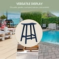 thumbnail image 6 of WestinTrends Malibu HDPE Outdoor Patio 24" Bar Stool Saddle Seat (Set of 2), Navy Blue, 6 of 13