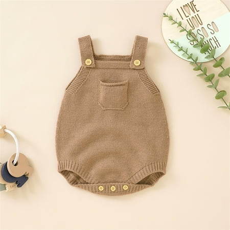 

Cathalem Christmas Sweater for Toddler Girls Newborn Infant Baby Knit Romper Cotton Sleeveless Boy Turtle Neck Sweater for Kids Sweater Khaki 0-3 Months