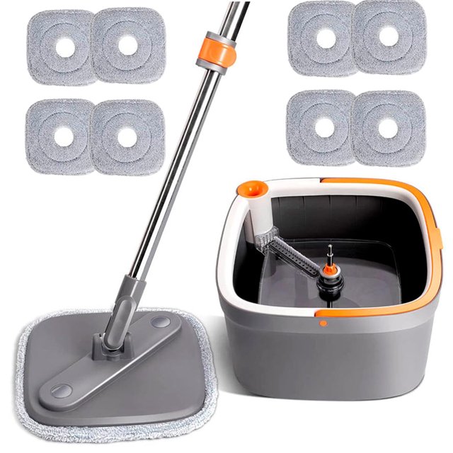 Fregona Hogar Persona Perezosa Trapeador Manos Libres Artefacto Limpiador Sucio Separador Trapeador Automático Giratorio Trapeador Plano Trapeador Limpio