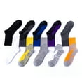 thumbnail image 5 of 5 Pack Elite Basketball Socks Cushioned Athletic Sports Mid-Calf Crew Socks For Men & Women, 5 of 7