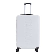 Rae Dunn 3 Piece Expandable Rolling Luggage Set in White