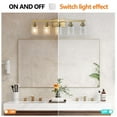 thumbnail image 6 of ACE-LIGHTS,Modern 5-Lights Vanity Bathroom Mirror Light with Clear Glass Shades(Bulbs Not Included),Contemporary Wall Sconce for Bathroom,Dressing Room,Bedroom,Living Room(Golden), 6 of 10