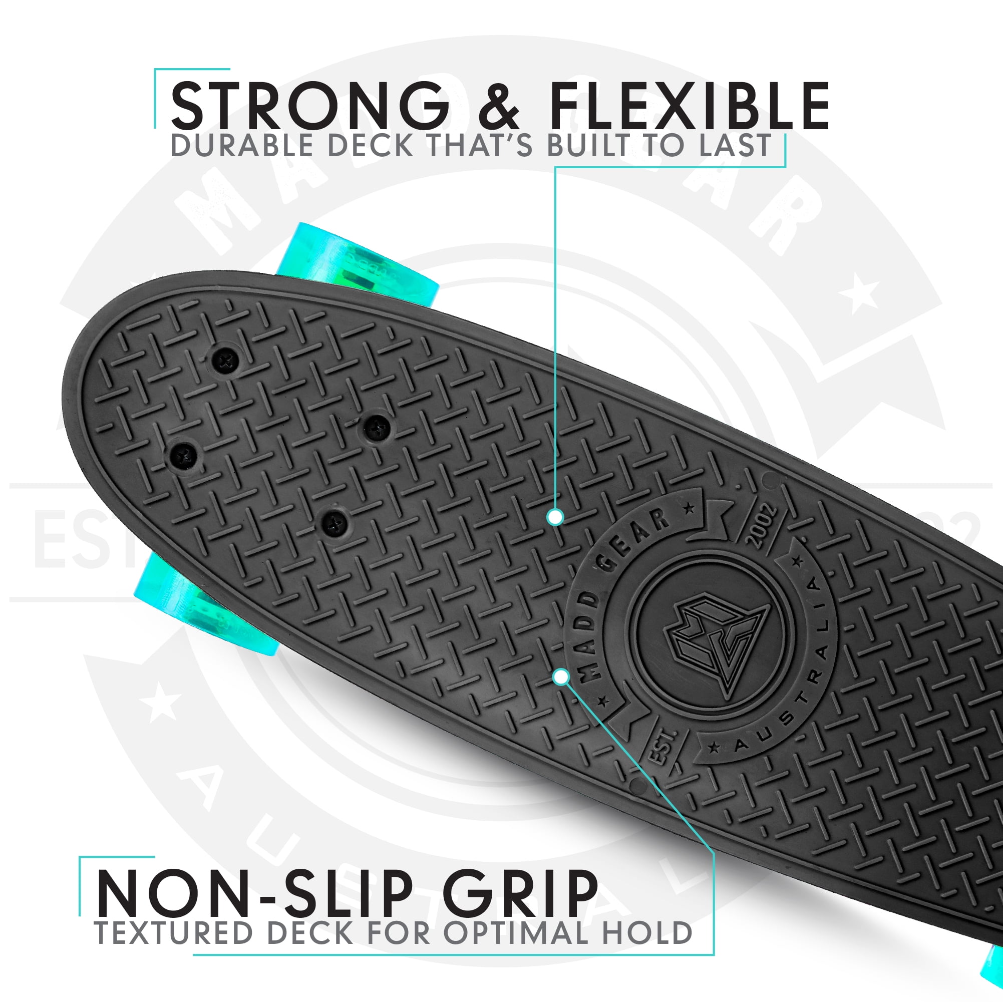 Madd Gear Retro Skateboard – DJ Panda – Great for Ages 5+ - Max Rider Weight 176lbs – 3 Year Manufactured Warranty – Leading Action Sports Brand!