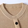 thumbnail image 4 of BaoFuBaoMei Mens Button up Cardigan Sweaters Big and Tall Asymmetric Button Crew Neck Long Sleeve Cardigan Solid Textured Knit Fall Winter Sweater, 4 of 7