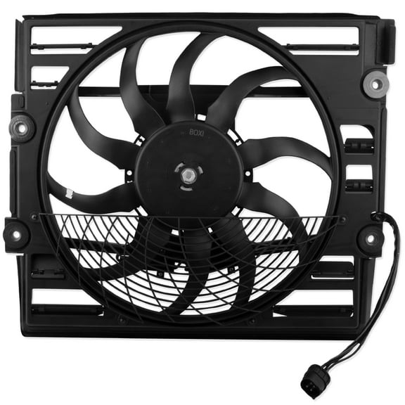 BOXI Radiator Cooling Fan Assembly Fit for BMW E38 740i 1997-1998 / for BMW E38 740iL 1996 1997 1998 / for BMW E38 750iL 1996 1997 1998 | Replaces OE# 64548380774 64548369070 FA70741 621-209