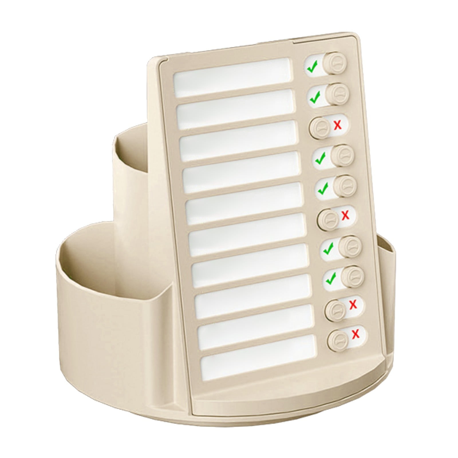 Rotating Desk Organizer with Multiple Compartments - White - Multifunctional 360° Rotating Pen Holder With Daily Schedule To Do List Checklist Board Rotating Pencil Cup With Stickers Cute Pencil Cup