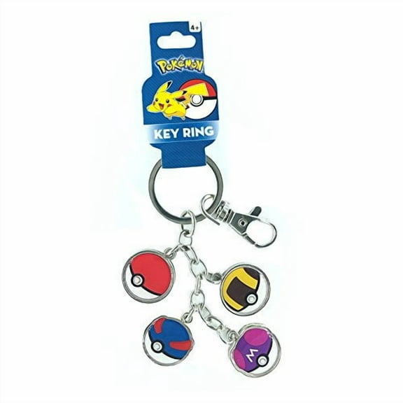 Pokemon Pokeball Multi Charm Keychain