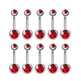 thumbnail image 1 of Stainless Steel Navel Piercing Rings Model 10910001 14G Ball Design 10 Pieces, 1 of 10