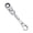M silver, variant on Flexible 10mm Ratchet Wrench Metal Keychain with 180 Degree Flexible