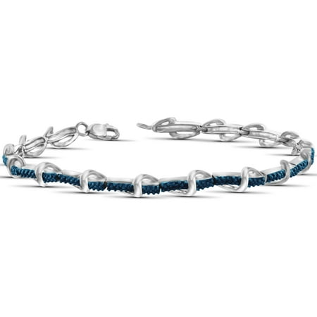 JewelersClub Blue Diamond Accent Sterling Silver Fashion Bracelet, 7.25