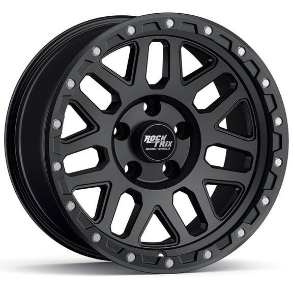 RockTrix RT110 18 inch Wheel Compatible with Toyota Tundra Land Cruiser Sequoia 18x9 5x150 Wheels (-12mm Offset) 110mm Bore, Black Wheels, Also Compatible with Lexus LX570