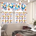 thumbnail image 2 of Butterfly Flower Kitchen Curtain Valance and Tiers Set Durable Kitchen Window Curtains Over Sink Stain Resistant Lightproof Window Curtain for Kitchen Set of 3, 2 of 5