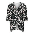 thumbnail image 6 of DeHolifer Cardigan for Women Kimono Beach Cover Up Floral Summer Tops Loose Capes Black 2XL, 6 of 7