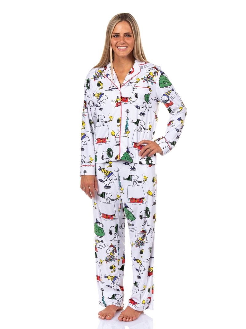 Peanuts Snoopy Women's Matching Family Pajamas Set, 2-Piece, Sizes XS-3X