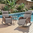 thumbnail image 2 of Bellefurn Outdoor Rocking Recliner Chairs,Patio Wicker Rocking Chairs Outdoor Lounge Chairs with Adjustable Backrest & Footrest,Reclining Lounge Rocker Chair for Outdoor,Fire Pit,Pool,Garden, 2 of 10