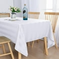 thumbnail image 2 of Striped Square Tablecloth Beige - Stainproof, Spillproof and Waterproof Washable Polyester Fabric 4 ft Table Cloth for Outdoor Picnic and Banquet, 54 x 54 Inch, 2 of 16