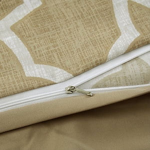 Soft Beauty Pattern Printed 3 Piece Duvet Cover Set With Zipper Closure & Corner Ties King/Queen