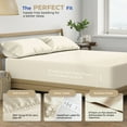 thumbnail image 6 of THREAD SPREAD Full Size Cotton Sheets - 400 Thread Count 100% Egyptian Cotton Full Size Sheets (4 PC, Ivory), Soft, Cooling Sateen Hotel Sheet Set, 6 of 9