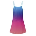 thumbnail image 4 of summer dresses for women 2024 Casual Sundress Summer Camisole Boho Beach Dress V Neck Tank Dresses Beach Dress wedding guest dresses for women Red Polyester L, 4 of 7