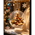 thumbnail image 5 of Christmas LED Lighted Glass Ball Ornaments, Clear Hanging Globe with Storybook Scene , Gold Cap Rope Hanger for Xmas Tree Wreath Mantel Holiday Decor Gift, 5 of 8
