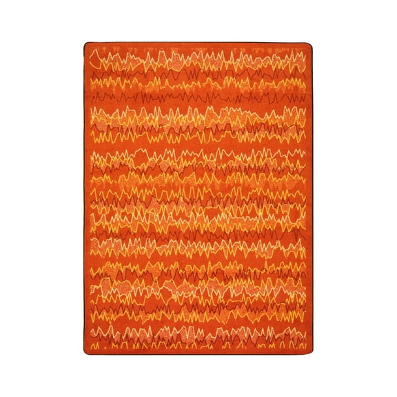 Kid Essentials - Teen Area Rugs Static Electricity, 3'10" x 5'4", Orange