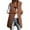 Brown quilted jackets for women, variant on Nfurl Long Puffer Vests for Women Fashion Solid Color Zip Up Quilted Vests Casual Outerwear Loose Fit Padded Coats Ladies Winter Coats Army Green M
