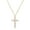 Rose Gold, variant on CZ Cross Pendant Necklace for Women in Rose Gold Plating, 16”+2” Extender