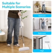 Multifunction Magic Broom,2 in 1 Long Handle Silicone Air Broom for Floor,Living Room, Kitchen,Garage, Deck
