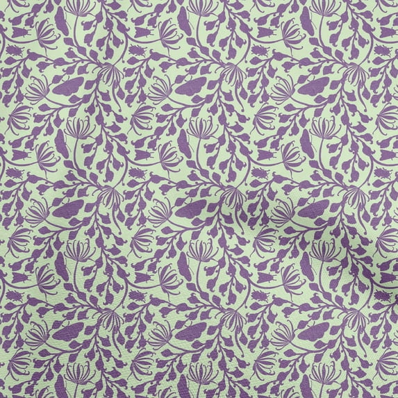 oneOone Cotton Poplin Violet Fabric Asian Block Print Diy Clothing Quilting Fabric Print Fabric By Yard 42 Inch Wide