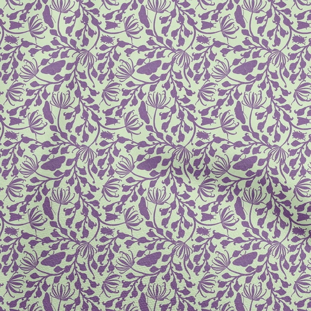 oneOone Viscose Chiffon Violet Fabric Asian Block Print Sewing Craft Projects Fabric Prints By Yard 42 Inch Wide