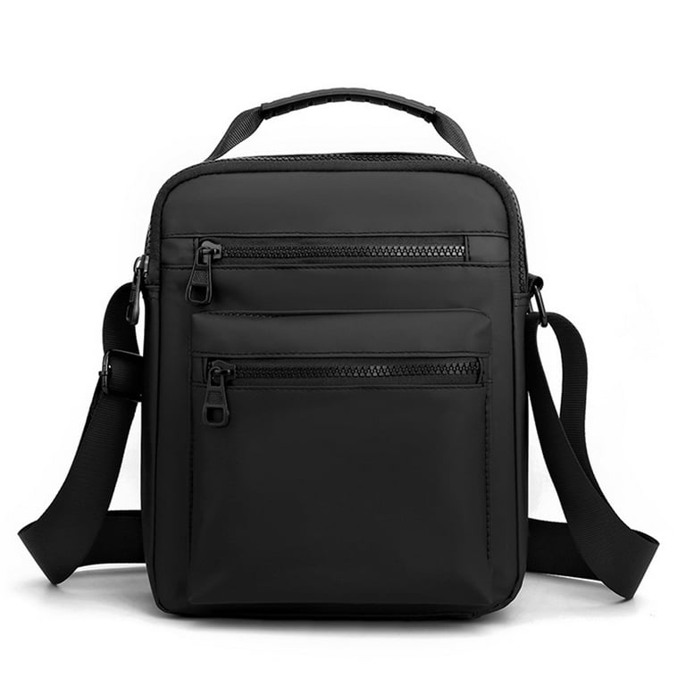 Yucurem Casual Man Crossbody Bag Running Sports Phone Small Side Shoulder Bag Black